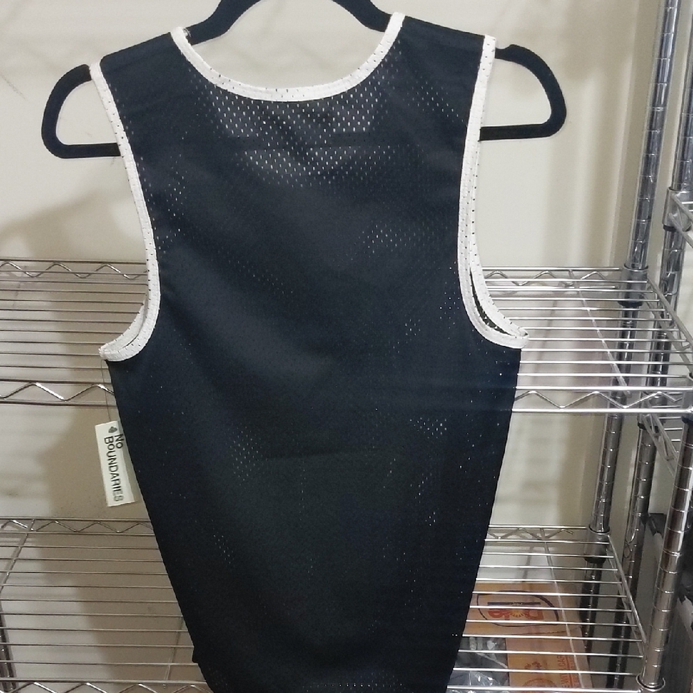 No Boundaries Black Tank Top with White Edging - Picture 5 of 5